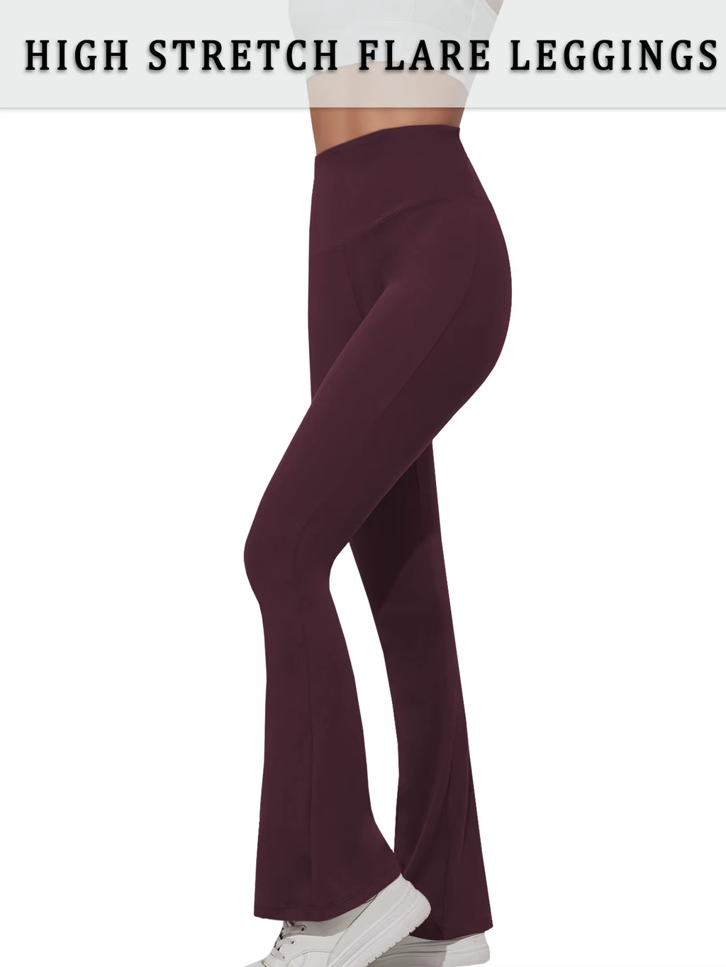 Women'S Super Soft Flare Pants High Waisted Tummy Control Workout Yoga Push up Gym Fitness Long Leggings Bell Bottoms