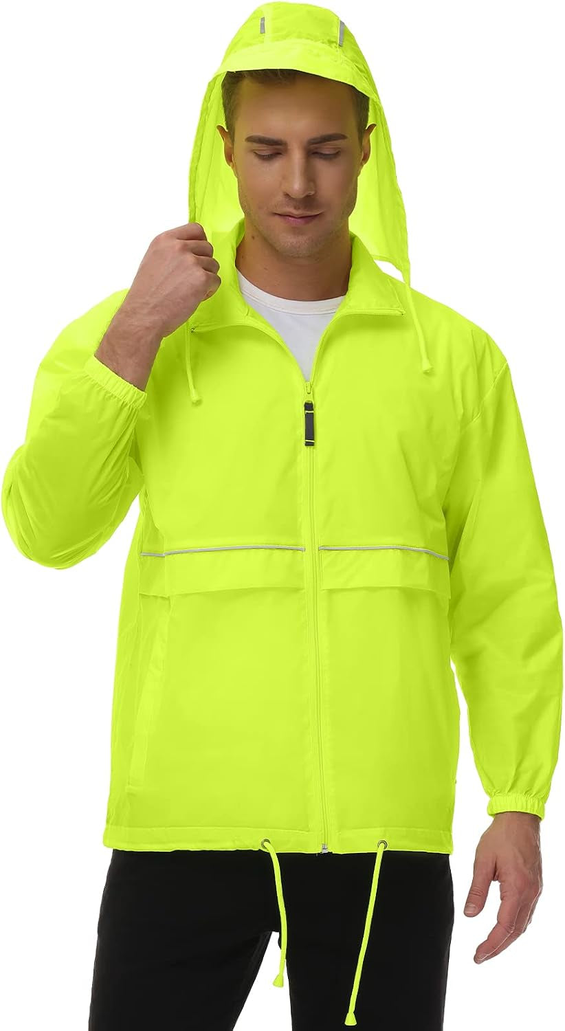 Men'S Rain Jacket Running Windbreaker