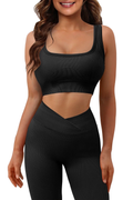 Women's 2-Piece Running Set – Crop Top & High Waist Leggings