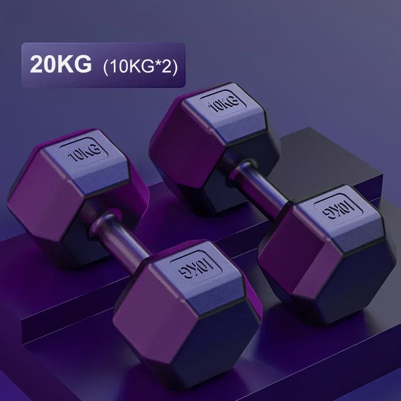 Hexagonal Dumbbell Fitness Weight Lifting