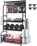 Home Gym Storage Organizer with Hanging Board