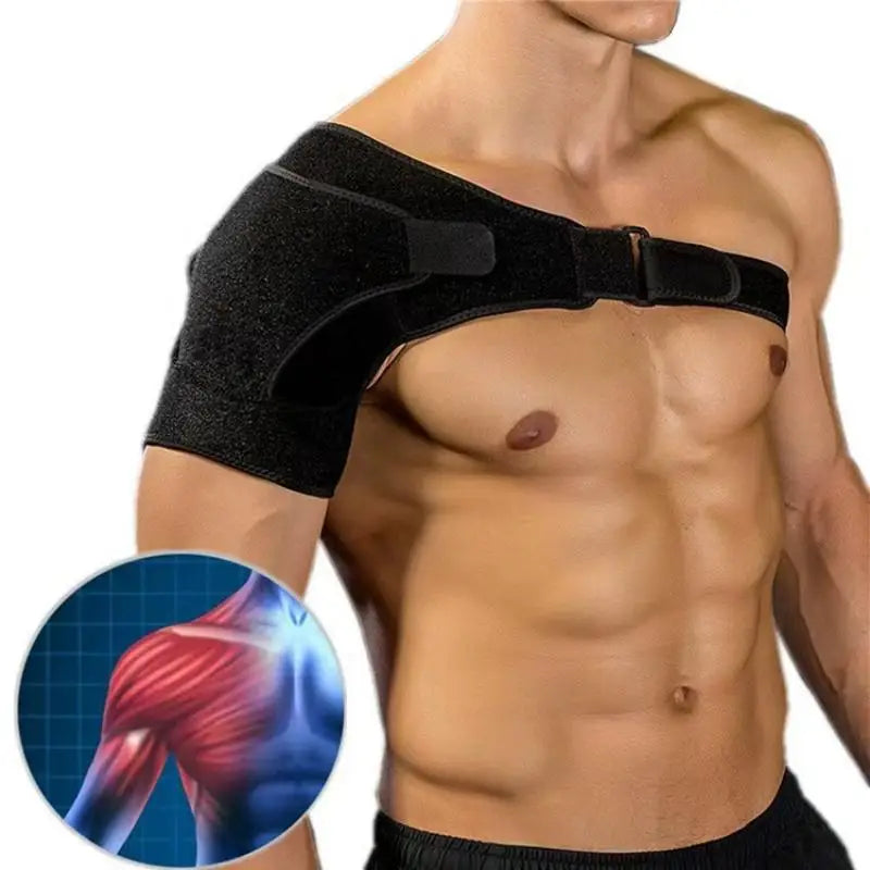 Adjustable Shoulder Brace with Pressure Pads Unisex Wearable Shoulder Support Strap Usable for Both Left and Right Shoulders