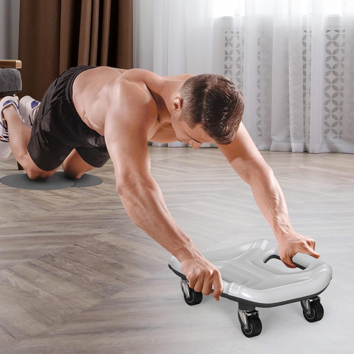 Ab Roller with Knee Pads for Abs Workout