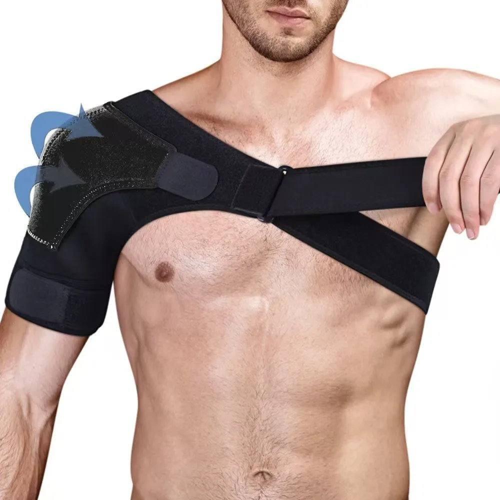 Adjustable Shoulder Brace with Pressure Pads Unisex Wearable Shoulder Support Strap Usable for Both Left and Right Shoulders