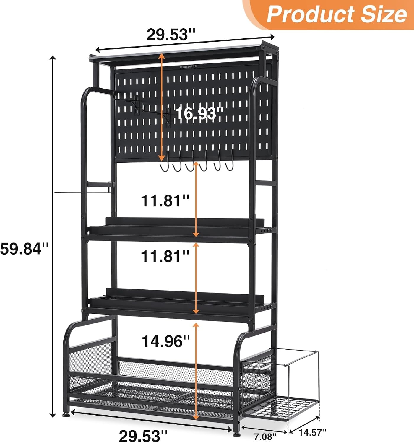 Home Gym Storage Organizer with Hanging Board