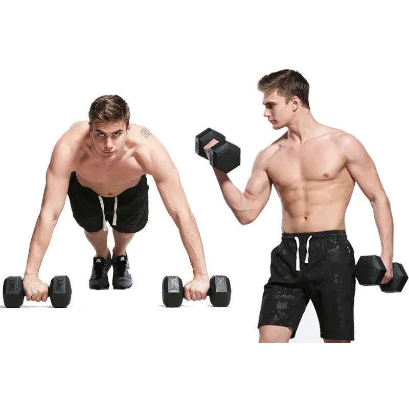 Hexagonal Dumbbell Fitness Weight Lifting