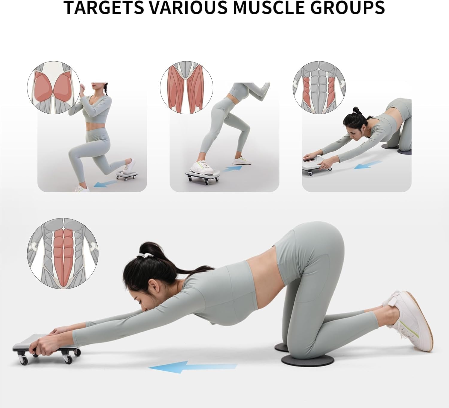 Ab Roller with Knee Pads for Abs Workout