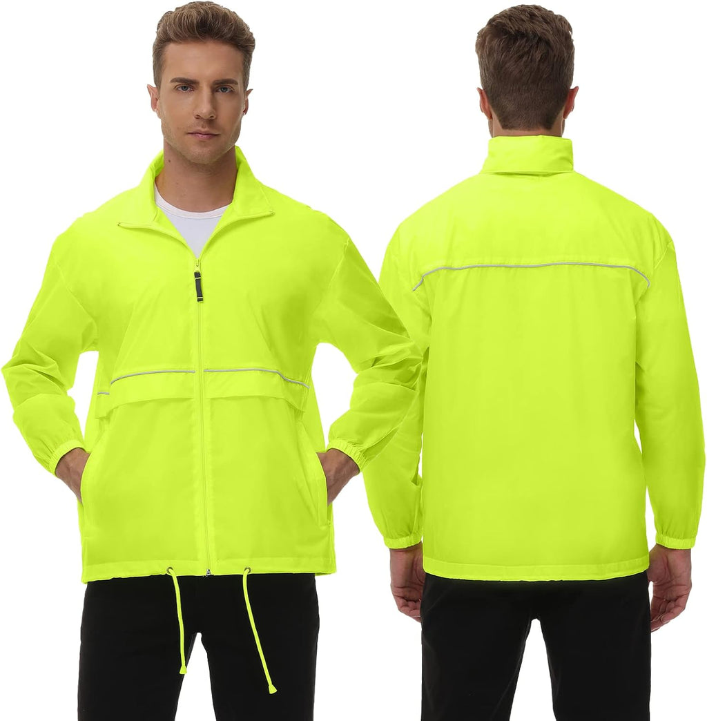 Men'S Rain Jacket Running Windbreaker